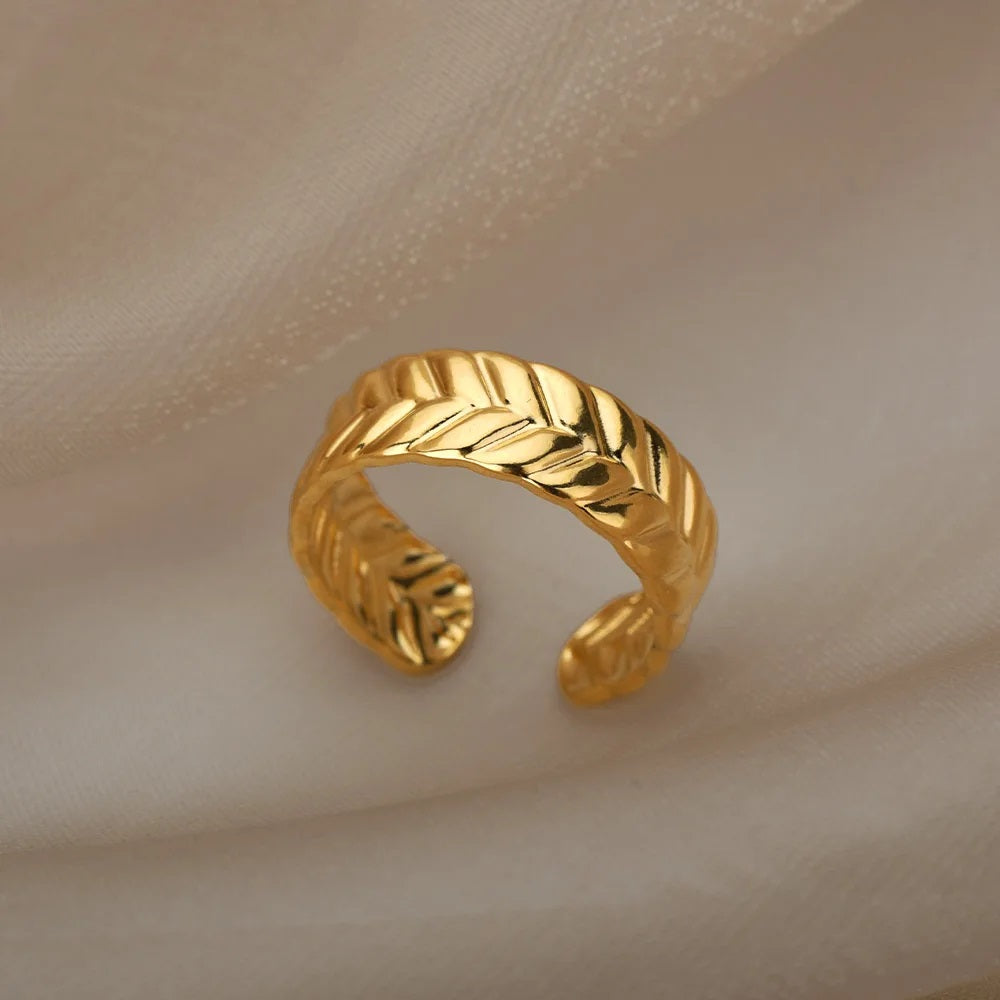 anillo ajustable acero inoxidable joyeria mujer stainless steel ring