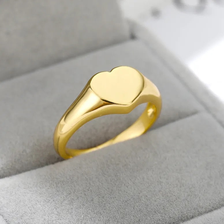 bays anillo corazon de acero inoxidable mujer accesorios trend jewelry