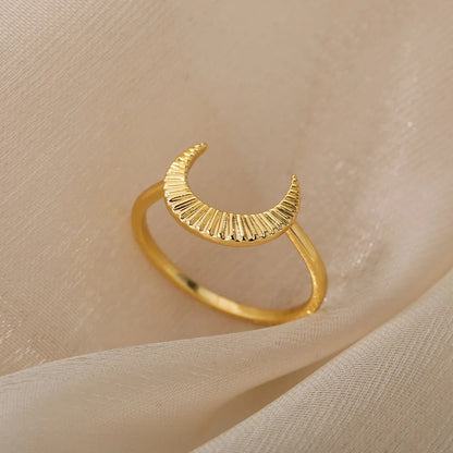 bays anillo luna acero inoxidable mujer accesorios moda fashion ring 