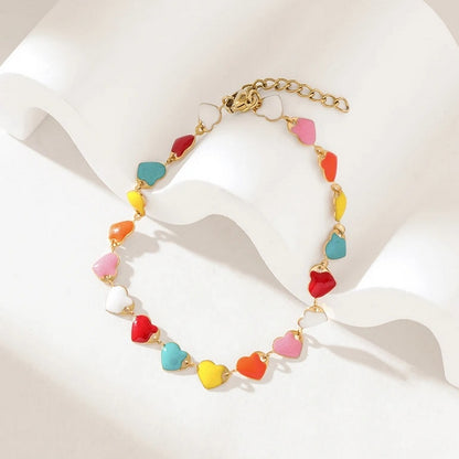 bays pulsera acero elegante regalo corazones bracelet stainless steel jewelry look 