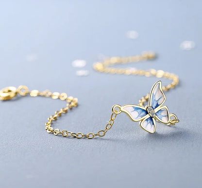 bays pulsera plata mariposa elegante regalo bracelet sterling silver jewelry look 