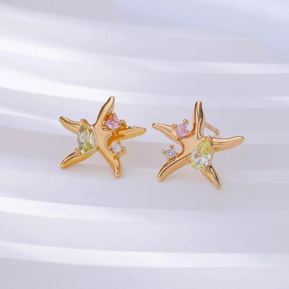 pendientes de estrella acero circonitas accesorios moda mujer fashion jewelry